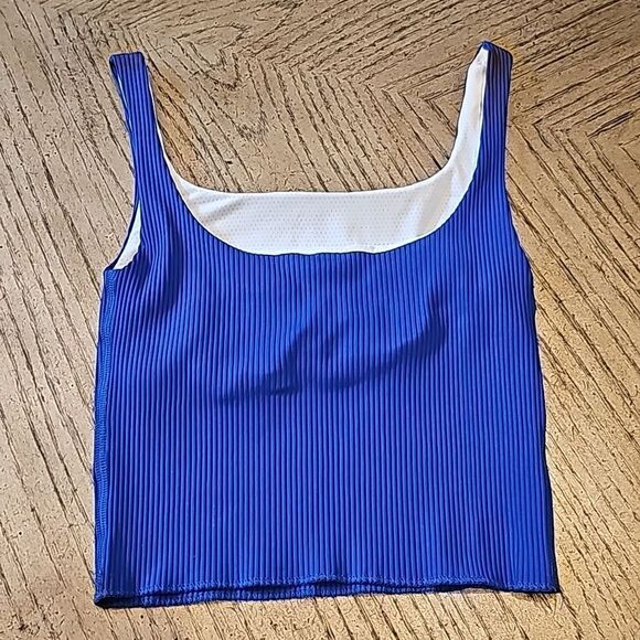 Ribbed crop top royal blue size S Carbon38 - Picture 2 of 4